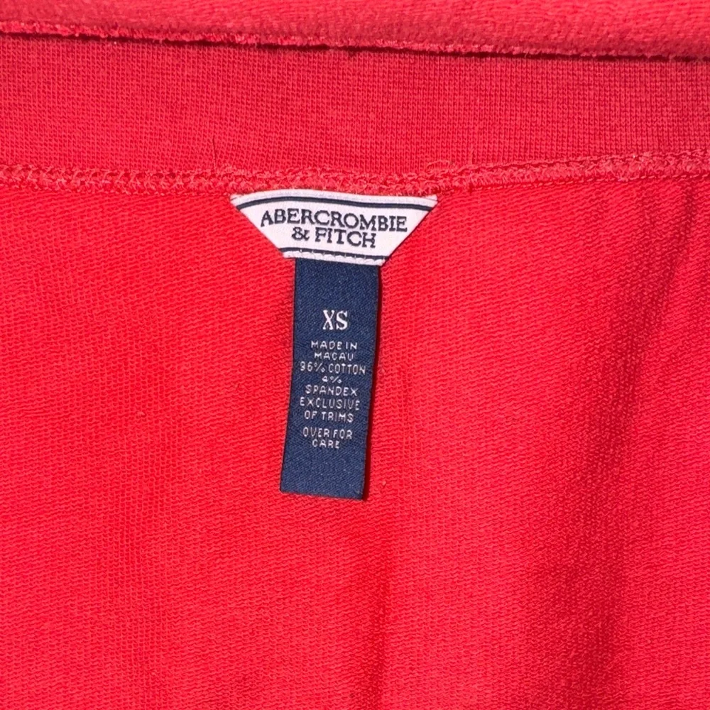 VTG Abercrombie & Fitch Pink Fold-Over Waist Mini Skirt with Script Logo - Picture 2 of 4